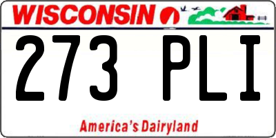 WI license plate 273PLI