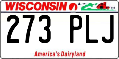 WI license plate 273PLJ