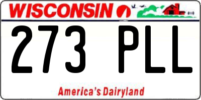 WI license plate 273PLL