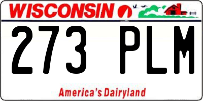 WI license plate 273PLM