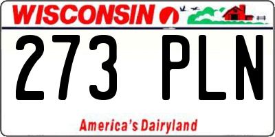 WI license plate 273PLN