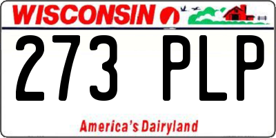 WI license plate 273PLP