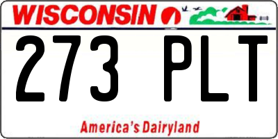 WI license plate 273PLT