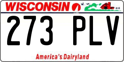 WI license plate 273PLV