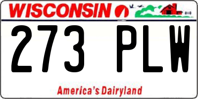 WI license plate 273PLW