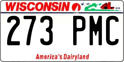 WI license plate 273PMC