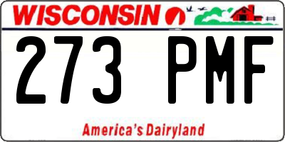 WI license plate 273PMF