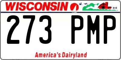 WI license plate 273PMP