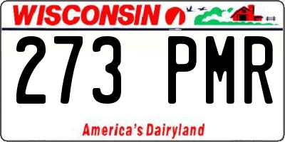 WI license plate 273PMR