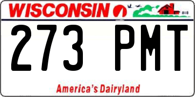 WI license plate 273PMT