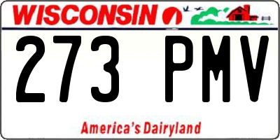 WI license plate 273PMV