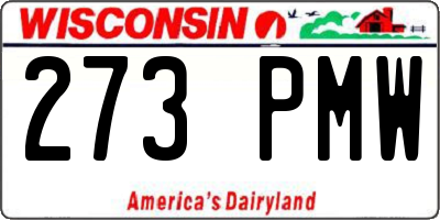 WI license plate 273PMW