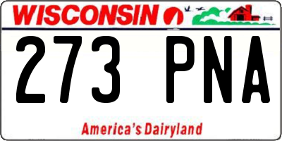 WI license plate 273PNA