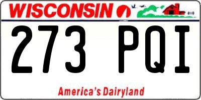 WI license plate 273PQI