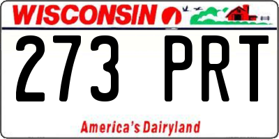 WI license plate 273PRT