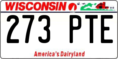 WI license plate 273PTE