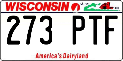 WI license plate 273PTF