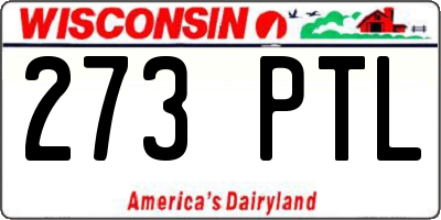 WI license plate 273PTL