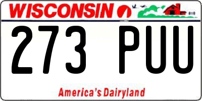 WI license plate 273PUU