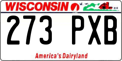 WI license plate 273PXB