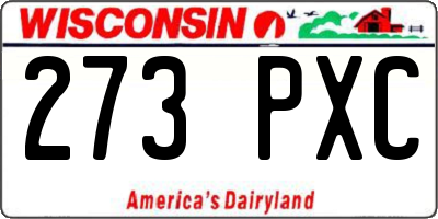 WI license plate 273PXC