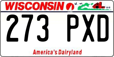 WI license plate 273PXD