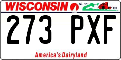 WI license plate 273PXF