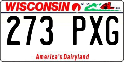 WI license plate 273PXG