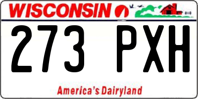 WI license plate 273PXH