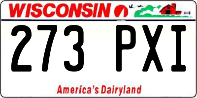 WI license plate 273PXI