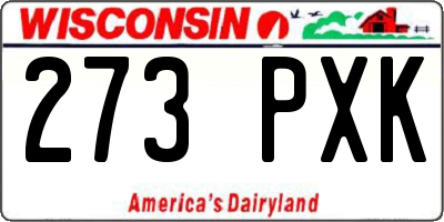 WI license plate 273PXK
