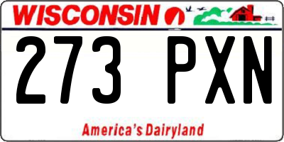 WI license plate 273PXN