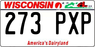 WI license plate 273PXP