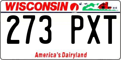 WI license plate 273PXT