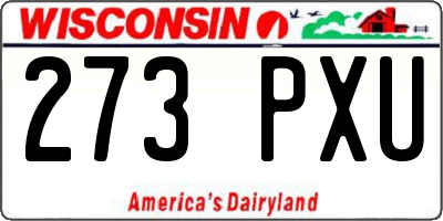 WI license plate 273PXU