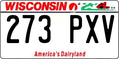 WI license plate 273PXV