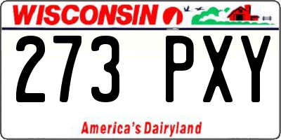 WI license plate 273PXY