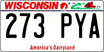 WI license plate 273PYA