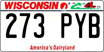 WI license plate 273PYB