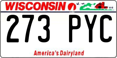 WI license plate 273PYC