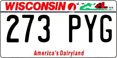 WI license plate 273PYG