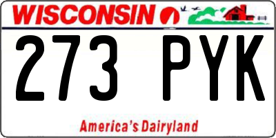 WI license plate 273PYK