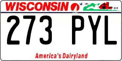 WI license plate 273PYL