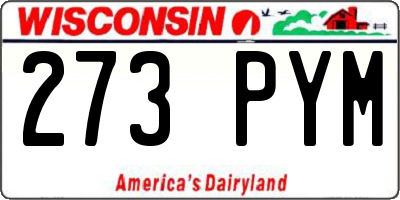WI license plate 273PYM