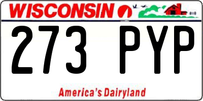 WI license plate 273PYP
