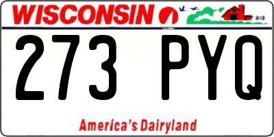 WI license plate 273PYQ