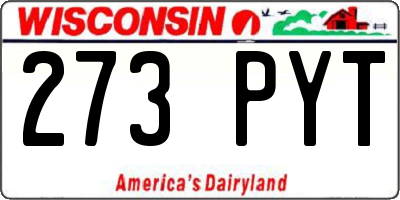 WI license plate 273PYT
