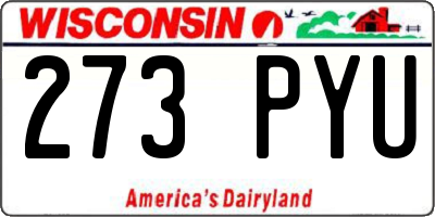 WI license plate 273PYU