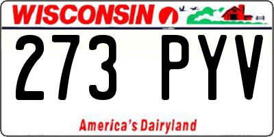 WI license plate 273PYV