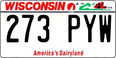 WI license plate 273PYW